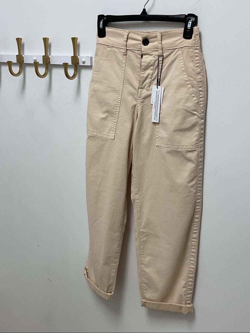 Sanctuary Cream Cropped Utility Pants